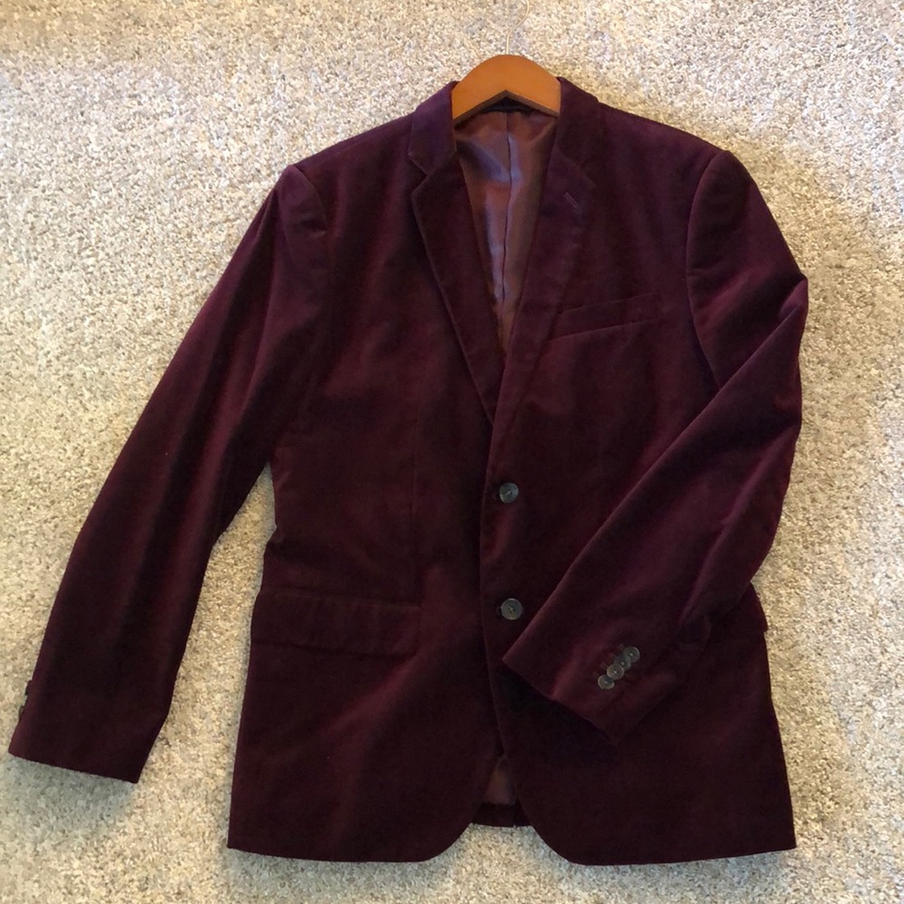 Men’s Banana Republic Velour Sports Jacket - Maroon